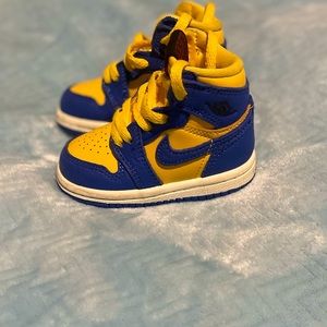 Yellow and Blue Jordan 1 Retro